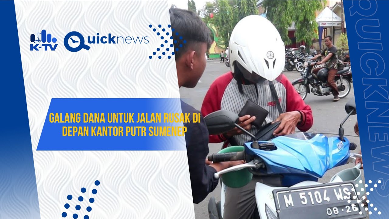 Gerakan Satire, GPS Desa Galang Dana untuk Jalan Rusak, di Depan Kantor Dinas PUTR Sumenep