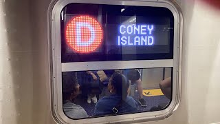 MTA NYC Subway: R211A D Train Ride from Broadway-Lafayette Street to Coney Island-Stillwell Avenue