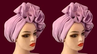 How to make a beautiful One side ruffle turban cap