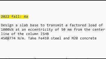 Base Plate Numerical | Design of Column Bases | Design of Steel And Timber Structure | PoU , KU, TU