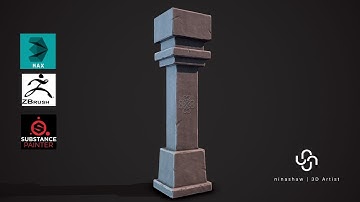 Modeling, Sculpting & Texturing Stylized Pillar - Part3 [Texturing]