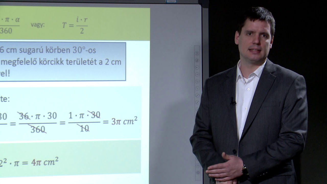 A körcikk területe