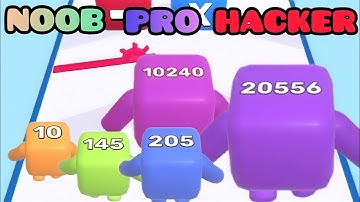 NOOB vs PRO vs HACKER in Level Up Numbers