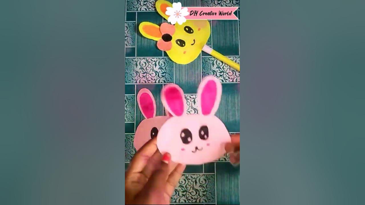 Pen decoration/ How to make pen/ Origami pen decor/ cute rabbit pen/DIY