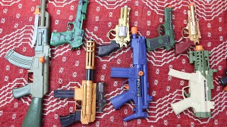 Toy Gold Weapons !! Bead Throwing Guns !! Hacker Mask  Box of Toys Army Military Toy Guns Realistic