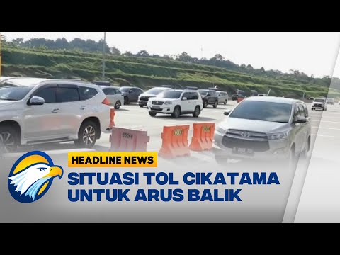 Gelombang Pertama Arus Balik, Tol Cikatama Terpantau Ramai Lancar