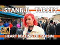 ISTANBUL TURKEY 2024 HEART BEATING OF CITY CENTER TAKSIM SQUARE,ISTIKLAL STREET 4K WALKING TOUR