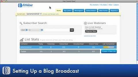 How Do I Create a Blog Broadcast AWeber