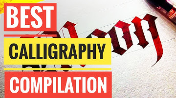 SATISFYING CALLIGRAPHY VIDEO COMPILATION ASMR (BROAD EDGE)