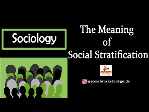 સામાજિક સ્તરીકરણનો અર્થ  ll The Meaning of Social Stratification ll Social Work Study Guide