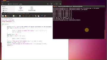 Array Sum and Average C++ Code (Linux)