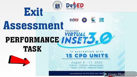 VINSET 3.0 PERFORMANCE TASK | 100 % EASY TUTORIAL