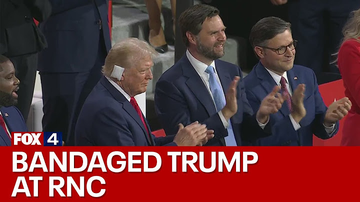 Donald Trump appears at RNC with bandage on ear