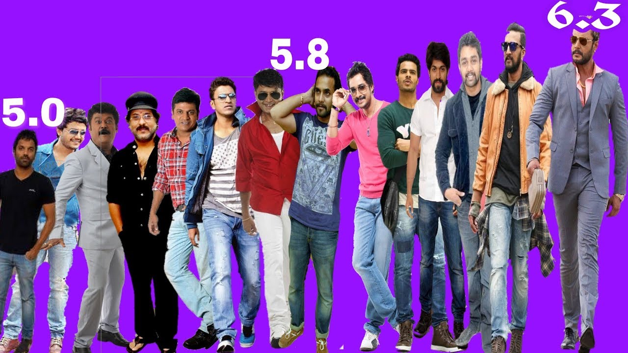 Kannada Actors Height Chart