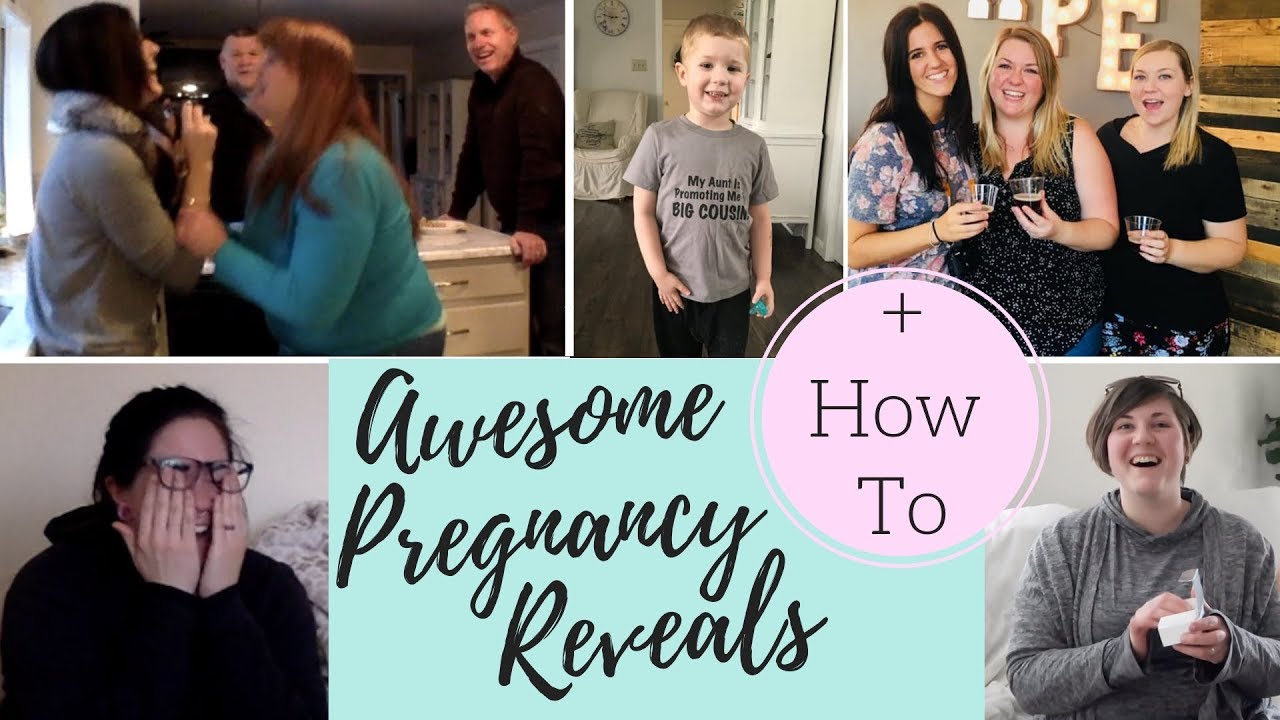 The best pregnancy reveal to family and friends compilation HOW TO