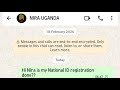 How To Track Your National ID Status On Whatsapp & Nira Toll Free Number