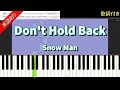 楽譜あり【Don&#39;t Hold Back】SnowMan