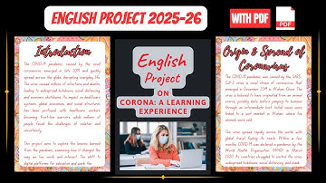 English Project on Corona: A Learning Experience | Class 12 CBSE | 2025-26