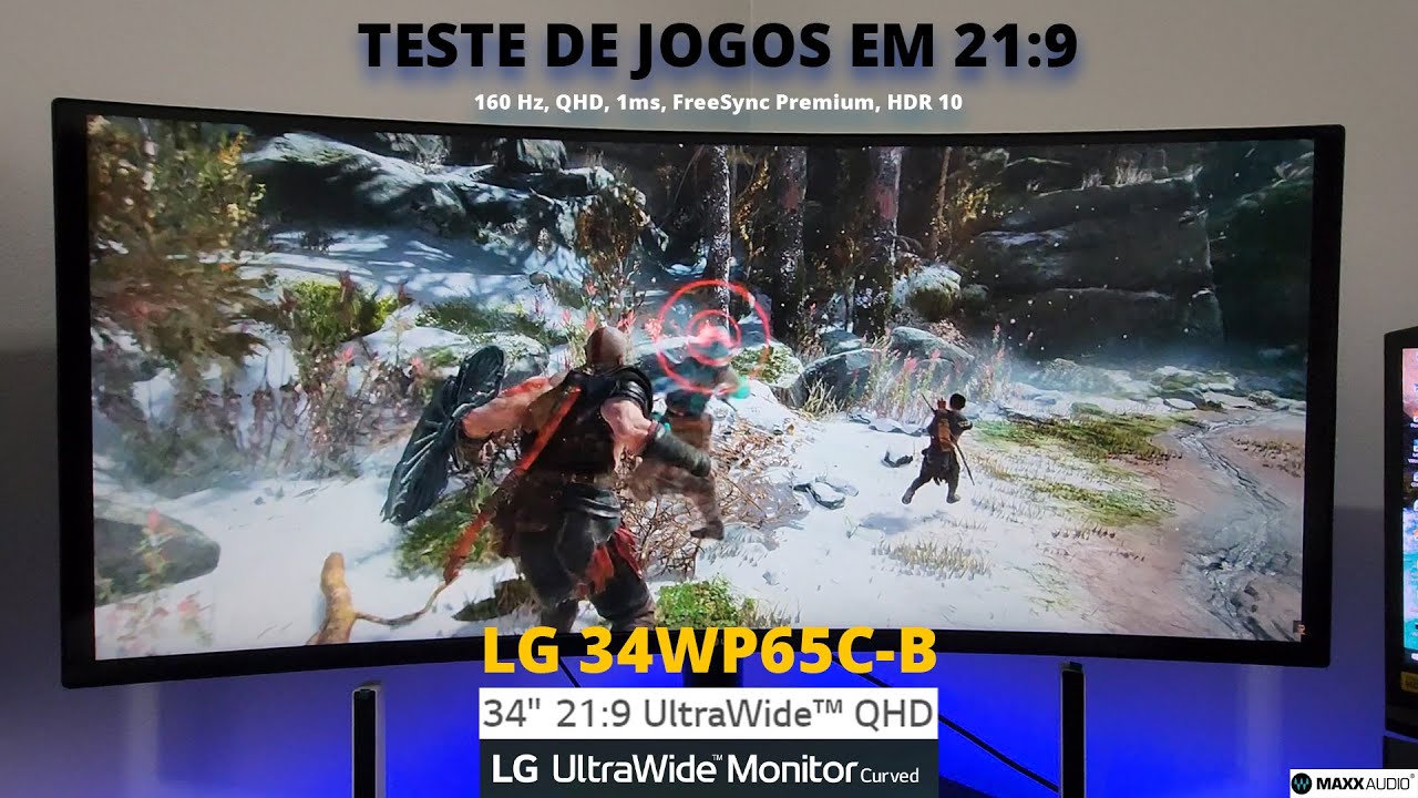 LG UltraGear 34WP65C-B 34 LED UltraWide QHD 160Hz FreeSync Premium Curvo