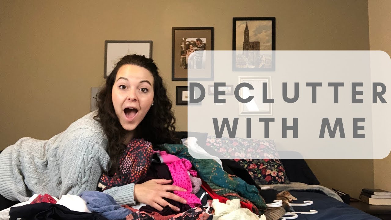 Declutter With Me! // using the konmari method on my closet and ...