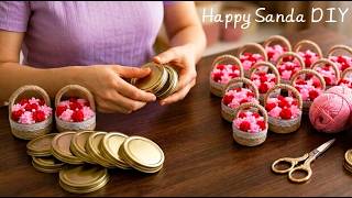 Don't Throw Away Caps 🌟❤️ I Turn Them Into Baskets, Sell Them, and Use Them to Decorate My Home !