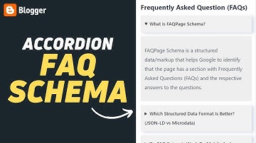 How to Add FAQ schema in Blogger with accordion style