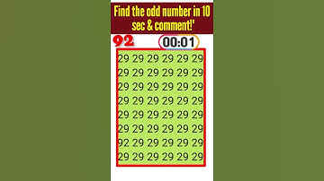 find the odd number number challenge brain game odd one out 10 second challenge