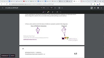 Week 26 IM1 6.5 Symmetries of Quadrilaterals