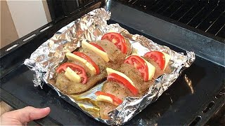 ВКУСНЫЙ УЖИН куриное филе с сыром и помидорами в духовке