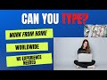 10 Typing jobs from home Worldwide. Transcription Jobs for beginners