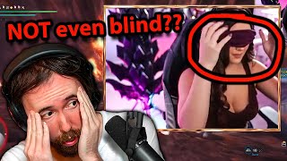 Она смоделила бег с завязанными глазами — Asmongold TV