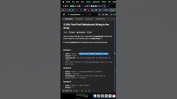 First string is palindrome , day 21 to do 1 leetcode problem on every 1000 followers
