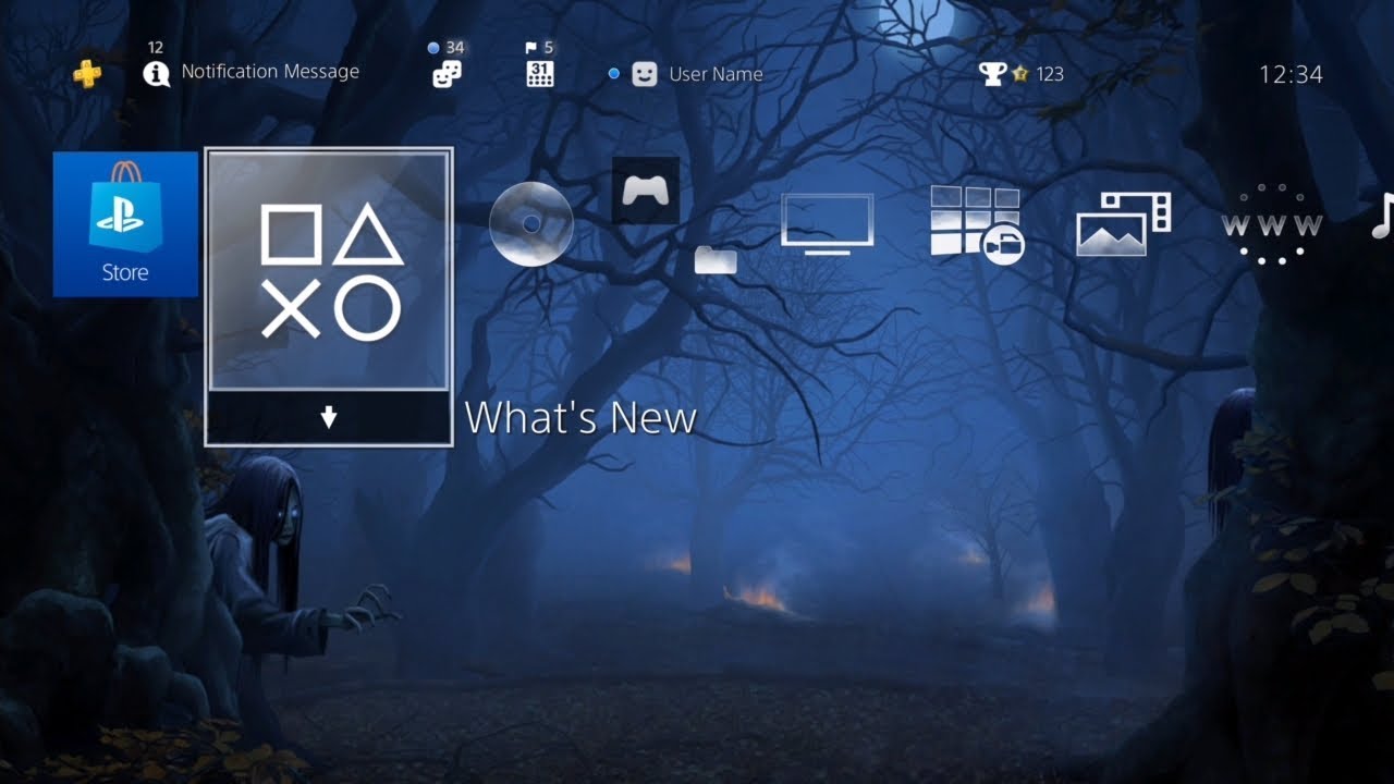 Phantom in the Forest - PS4 Dynamic Theme