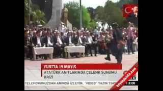 Bakan Günay Antalyada Yuhalandı. 19 Mayıs, Bayramlar Yasak, Atatürk Anıtına Çelenk Gül Suç