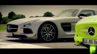 Mercedes Benz SLS AMG Battle: Electric VS  Petrol (HD)