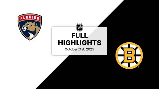 NHL Highlights | Panthers vs. Bruins | October 21, 2025