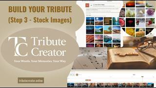 How to Add Stock Images to Your Tribute (Step 3)