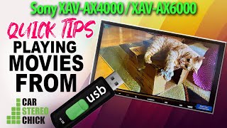 Quick Tips - Sony XAV-AX6000 XAV-AX4000 - Playing video from USB