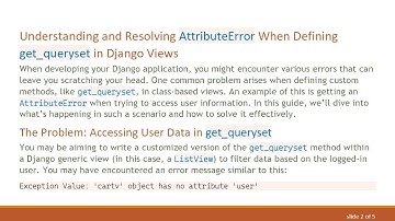 Resolving AttributeError in Django: How to Properly Define get_queryset in Views