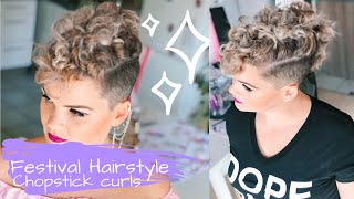 Coachella Festival Hairstyle for PIXIECUT | Short Hair Curls