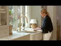Prepare a dish with Shea McGee and a Kohler chef using the Audrine kitchen sink.