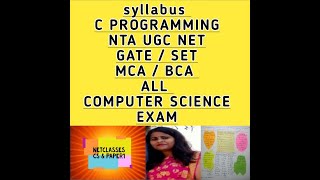 #net classes cs and paper 1 #c programming #data structures # algorithm by # jyoti mam.syllabus only