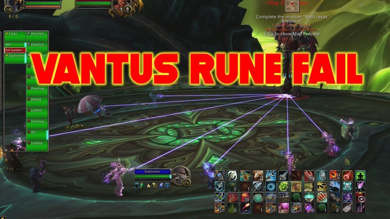 World Of Warcraft Syncronized Vantus Rune Fail YouTube