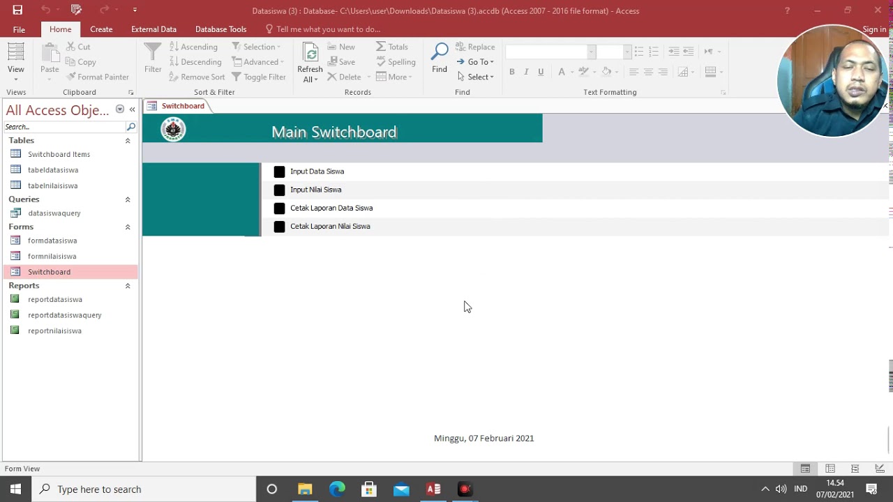 Cara Membuat SwitchBoard di Access 2016 - Pembelajaran Microsoft Access ...
