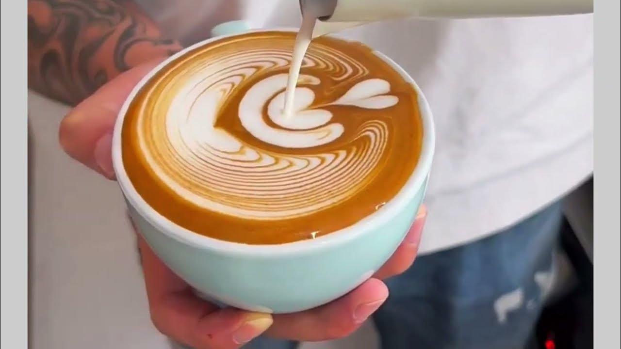 How to make Tulips cappuccino Art Barista espresso baristacoffee