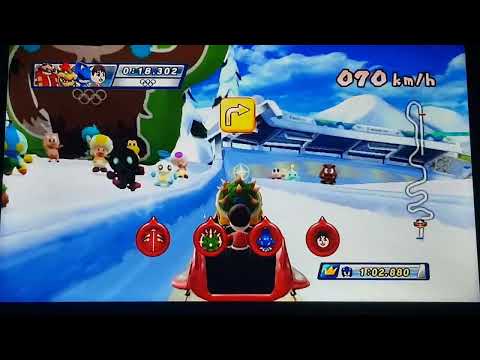 Mario Sonic At The Olympic Winter Games Team Dr Eggman Loses In Bobsleigh 4 Players
