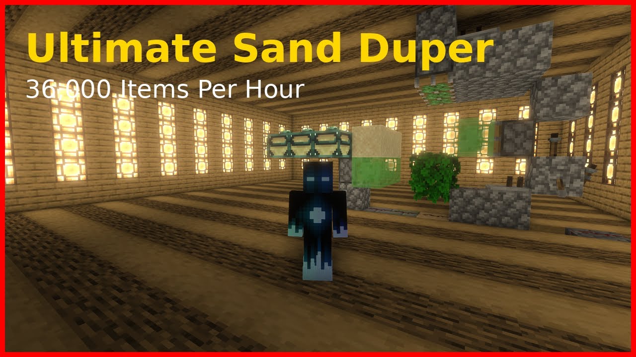 Minecraft Sand duper 1.21.1 36,000 items p/h - YouTube