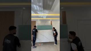 Charcoal Louvers और Marble Sheet से 🖥️TV Panel बनाना सीखें 🪚🪛 | Step by Step | #interiordesign #home