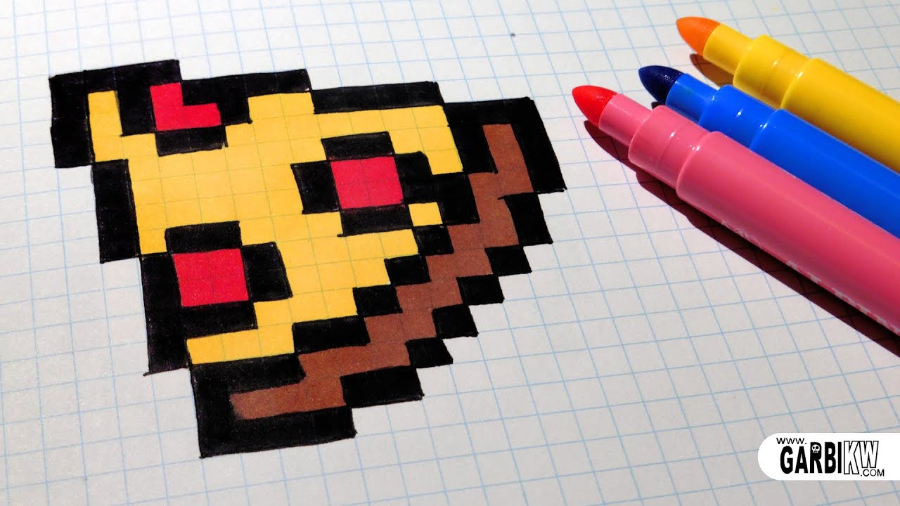 Handmade Pixel Art - How To Draw Easy Pizza #pixelart - thptnganamst.edu.vn