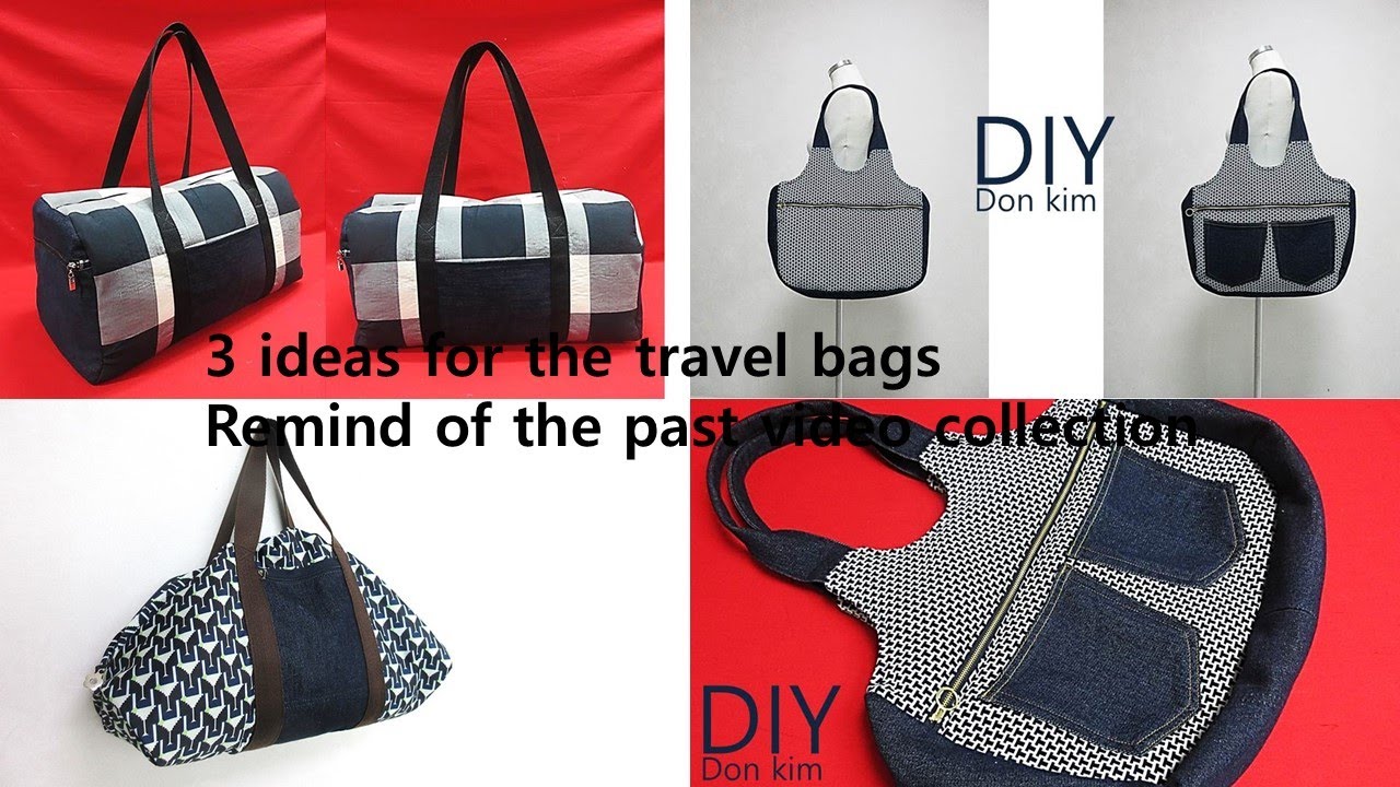 DIY안입는 옷으로 여행용 가방 만들기! 3종류 아이디어!/3 ideas for the 